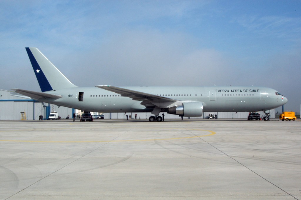 A Força Aérea do Chile opera um Boeing 767-300ER similar ao modelo que a FAB irá receber. (Imagem: Força Aérea do Chile)