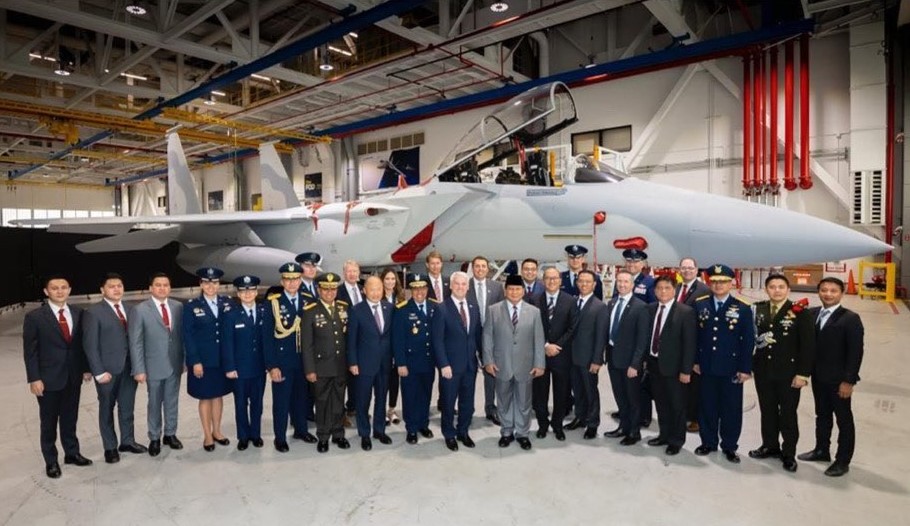 Boeing e Indonésia assinaram memorando para compra de 24 caças F-15ID em 2023. Foto: Boeing/Divulgação. 