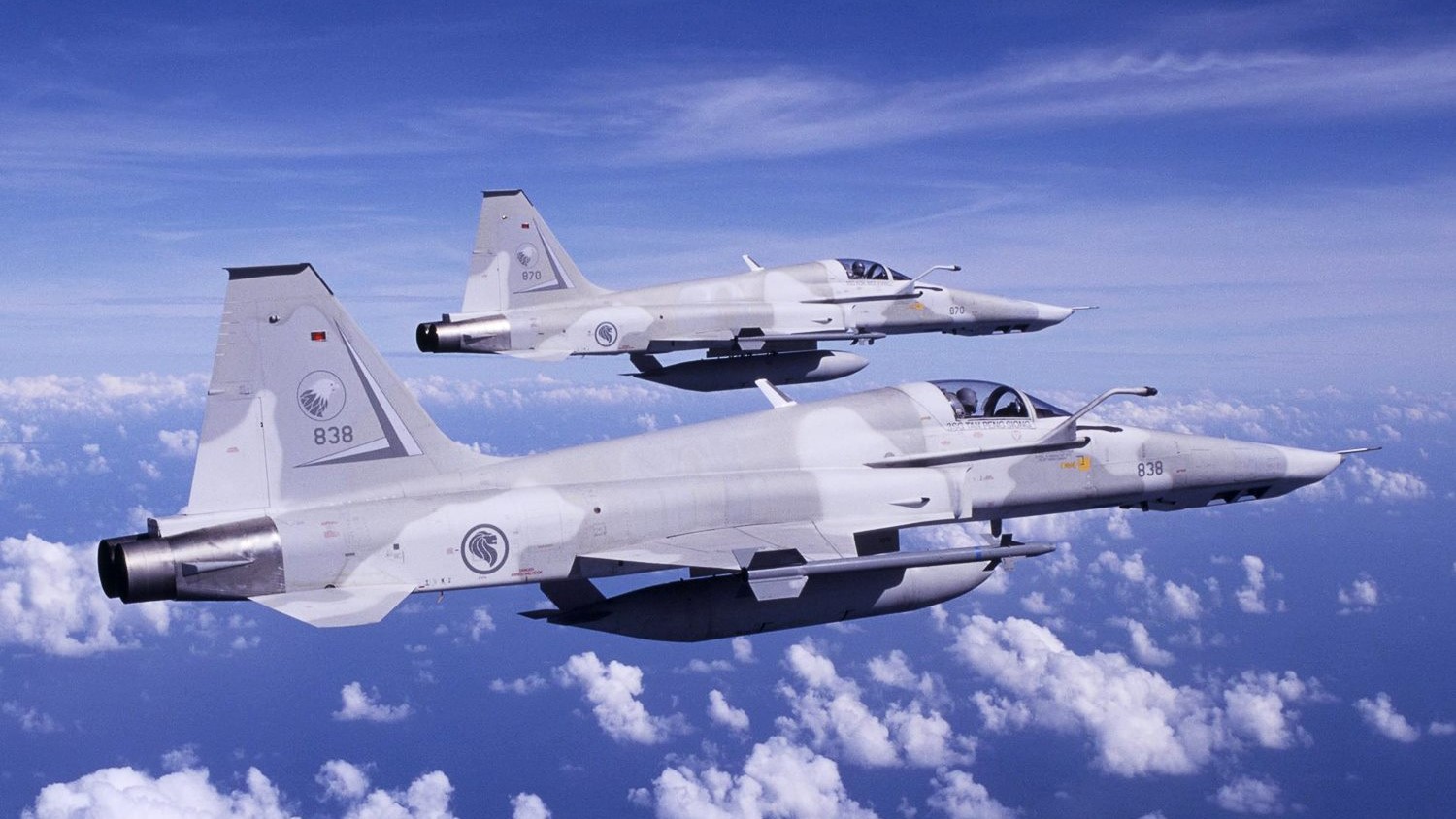 Singapura converteu oito de seus F-5E para RF-5E Tigereye. Foto: Força Aérea Singapurense/Divulgação. 