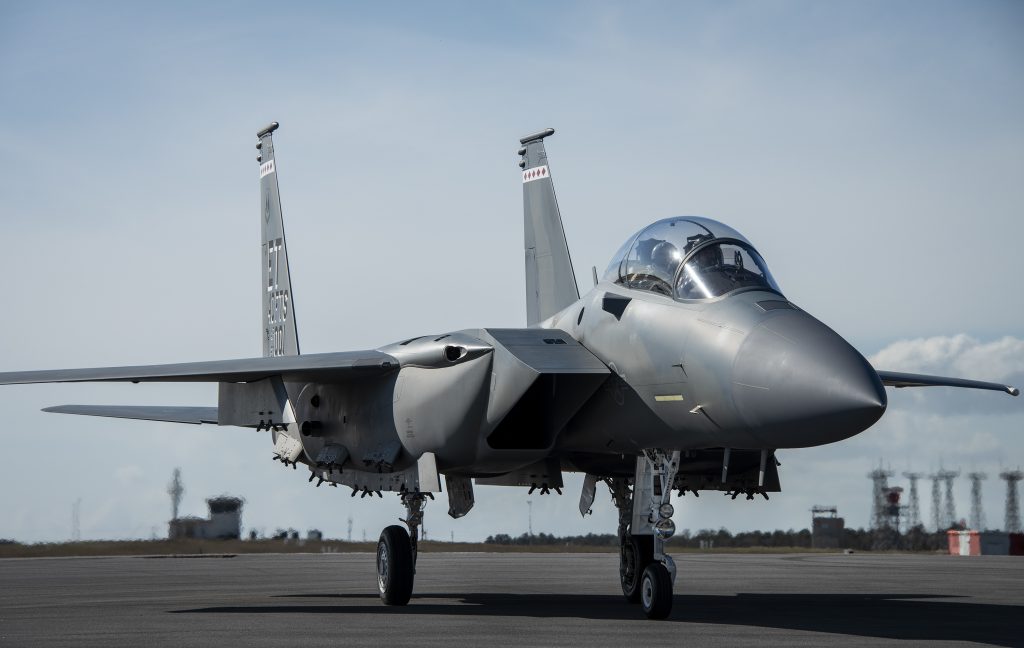 Boeing F-15EX Eagle II, variante mais nova do lendário caça da McDonnell Douglas. Foto: Ilka Cole/Força Aérea dos EUA.