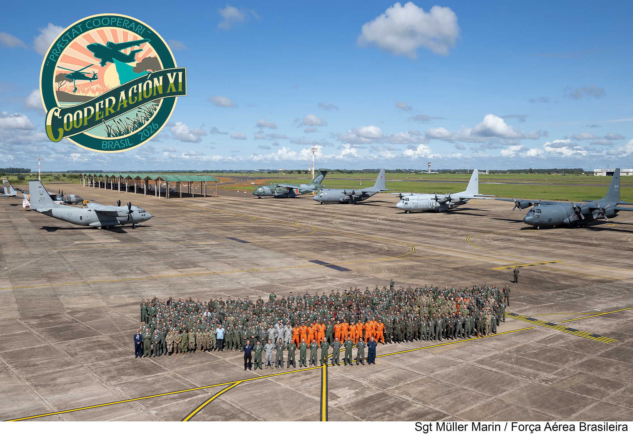 Mais de 1200 militares de 14 países participam de treinamento da FAB em Campo Grande. (Foto: Sgt. Müller Marin/FAB)