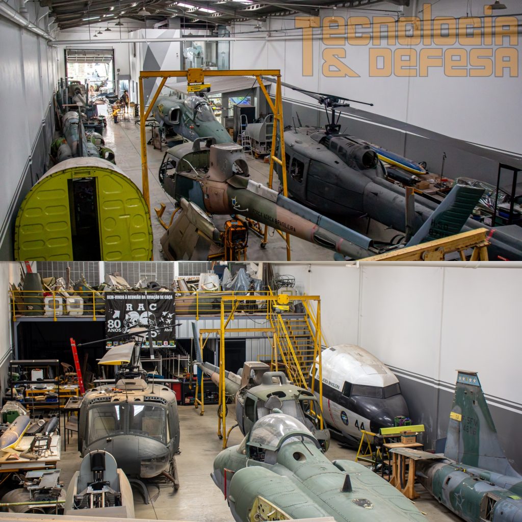 Espaço na zona norte de Porto Alegre reúne helicópteros, aviões de caça e o cockpit de um Douglas C-47. Foto: Gabriel Centeno.