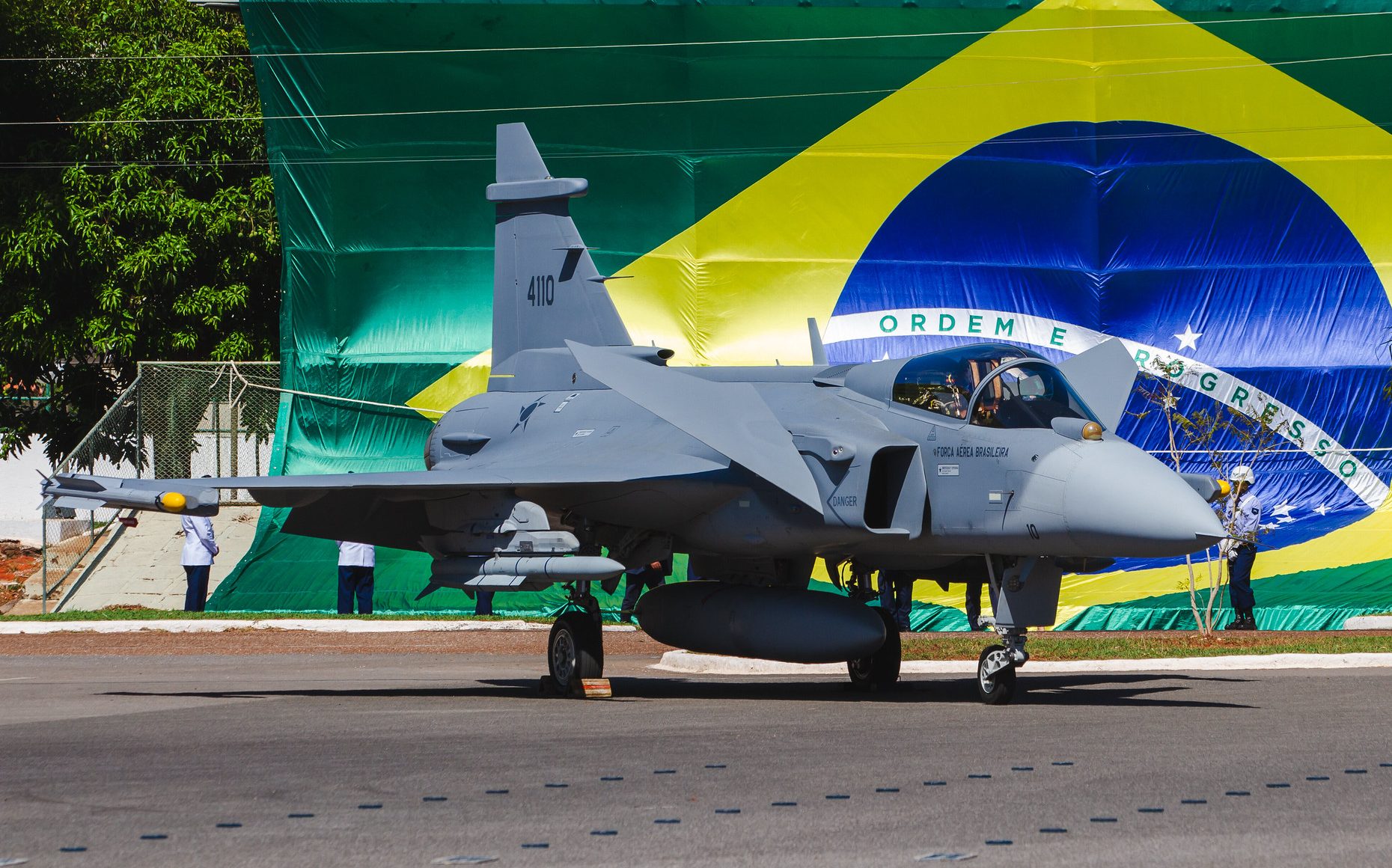 Saab F-39E Gripen. (Sargento Vanessa Sonaly/FAB/Divulgação)