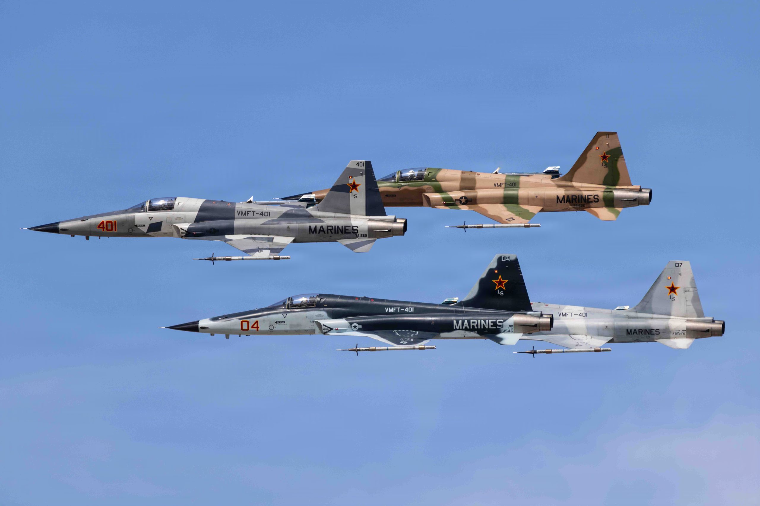 Esquadrilha de F-5 do MVFT-401 ( Lance Cpl. Alexandria Serrano/USMC/Divulgação)