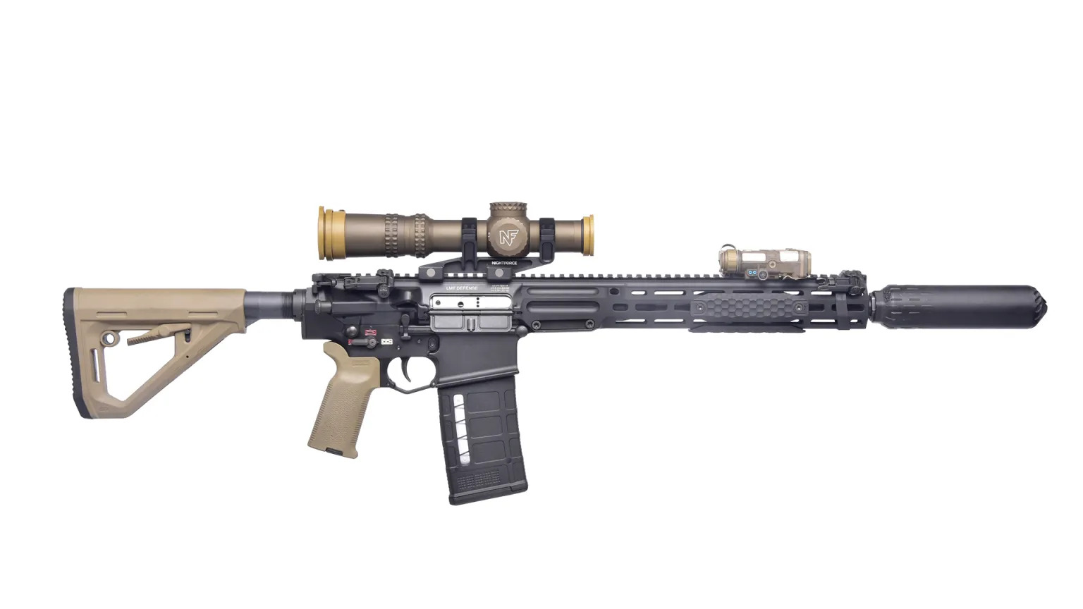Novo fuzil de operações especiais dos EUA, o MK24 Medium Range Gas Gun Assault, pode usar munições de calibre 7,62 NATO e 6,5 Creedmoor (LMT via Task & Purpose)