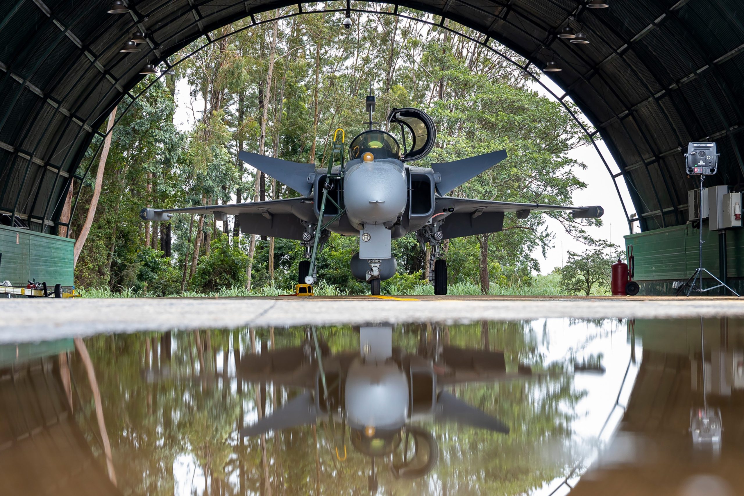 F-39 Gripen no alerta de defesa aérea em Anápolis (Sgt. Müller Marin/FAB)