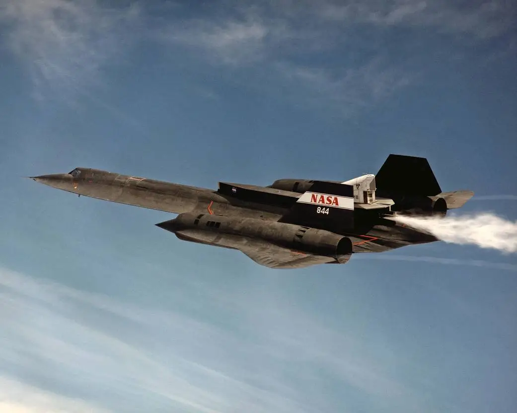 O SR-71A - NASA 844 durante ensaios do Programa Lasre (Divulgação)